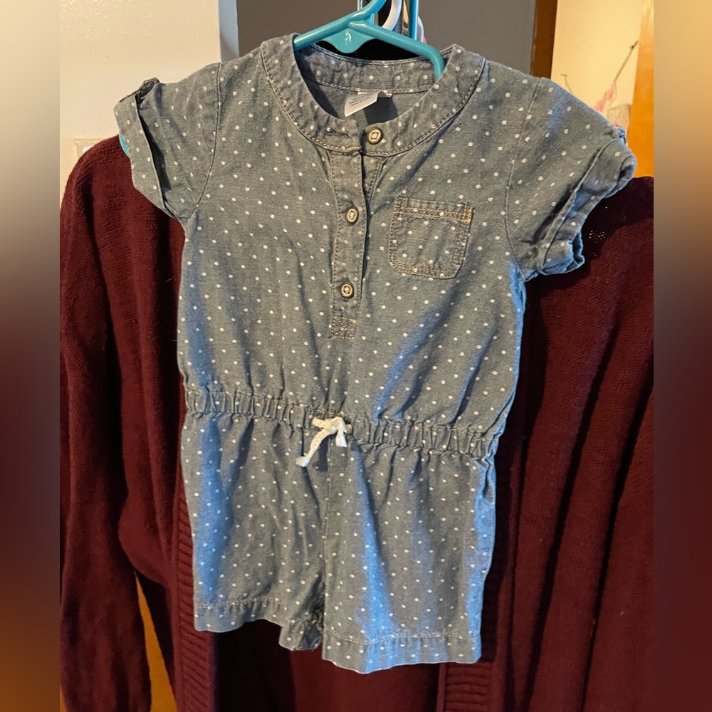 Carter’s Polka Dot Denim Romper